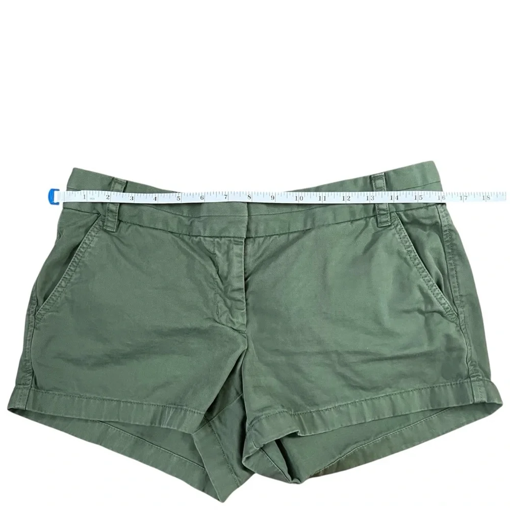 J. Crew Sage Green‎ Chino Shorts Size 8 Casual Preppy Summer